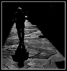 man and shadow